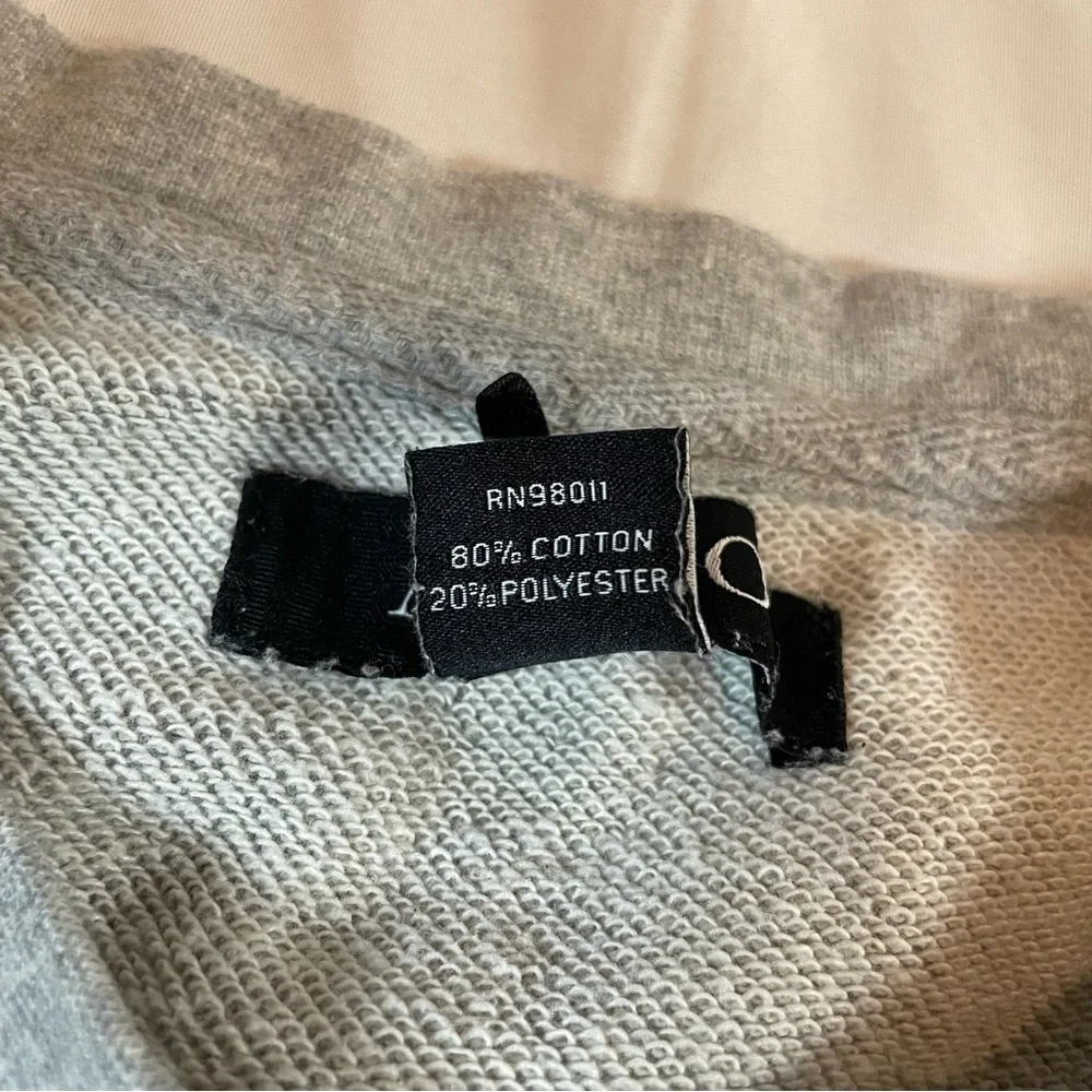 AKOO Mens Gray A King Of‎ Oneself Graphic Fox Logo Crewneck Sweatshirt Large